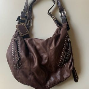 B Makowsky brown leather bag
